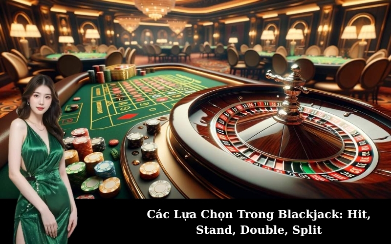 Các Lựa Chọn Trong Blackjack: Hit, Stand, Double, Split